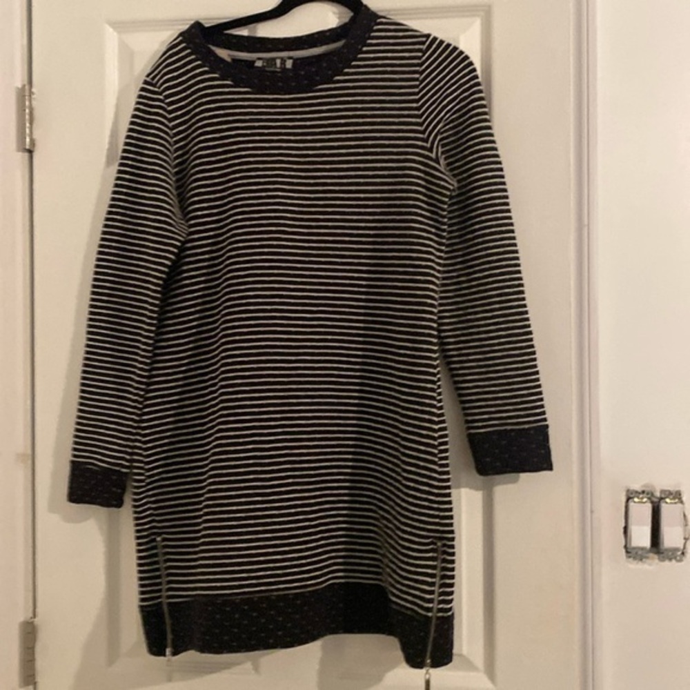 Bar lll striped fleece dress